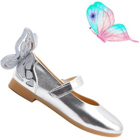 Kids A More Mariposa Gümüş Kelebek Figürü Detaylı Kız Çocuk Babet