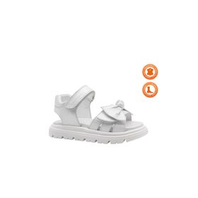 Kids A More Mia Beyaz Çift Cırtlı Hakiki Deri Kız Çocuk Sandalet