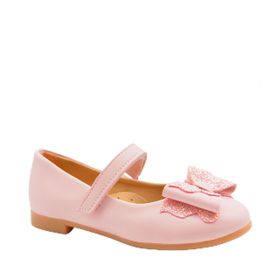 Kids A More Princesa Pudra Pembe Kurdele Detaylı Kız Çocuk Babet Ayakkabı