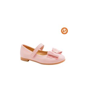 Kids A More Princesa Pudra Pembe Kurdele Detaylı Kız Çocuk Babet Ayakkabı