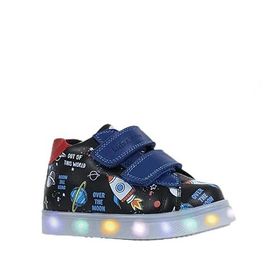 Kids A More Space Gap Dijital Baskılı Deri Işıklı Taban Saks Erkek Çocuk Bot