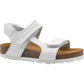 Kids A More Zoey Beyaz Çift Cırtlı Deri Unisex Çocuk Sandalet
