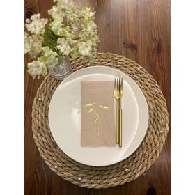 Kidspartim 16'lı Gold Yaldızlı Kraft Havuç Çiçeği Peçete