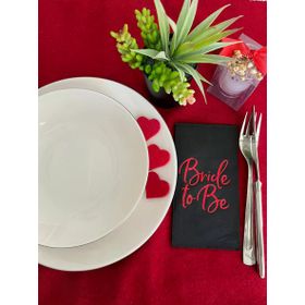 Kidspartim 16'lı Kırmızı Yaldızlı Siyah Bride To Be Peçete