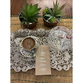 Kidspartim 6x12 cm Gümüş Yaldızlı Kraft İftar Sonrası Kahve Keyfi Peçete