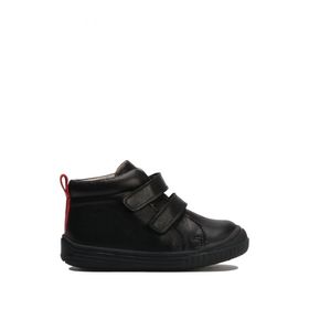 Kifidis GT08 Kids Siyah Deri İlk Adım Unisex Çocuk Deri Ayakkabı