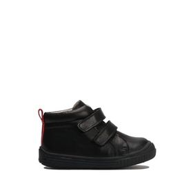 Kifidis GT08 Kids Siyah Deri İlk Adım Unisex Çocuk Deri Ayakkabı