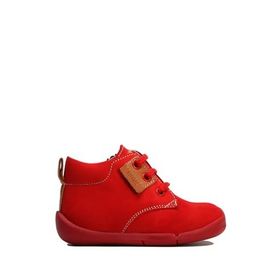 Kifidis GT13 Kids Kırmızı Nubuk İlk Adım Unisex Çocuk Nubuk Ayakkabı