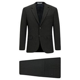 Kiğılı KSSZ1D76DZ075Q10B Koyu Antrasit 4 Drop Relaxed Fit Rahat Kesim Mevsimlik Likralı Esnek Erkek Takım Elbise