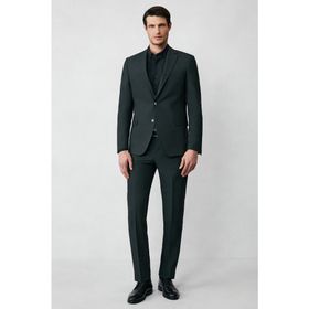 Kiğılı KSSZ1D76DZ075Q10B Koyu Antrasit 4 Drop Relaxed Fit Rahat Kesim Mevsimlik Likralı Esnek Erkek Takım Elbise