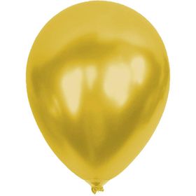 Kikajoy 100 Adet Sarı Baskısız Metalik Balon