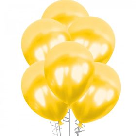 Kikajoy 100 Adet Sarı Baskısız Metalik Balon