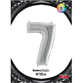 Kikajoy 7 Rakam Gümüş Folyo Balon