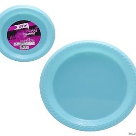 Kikajoy Açık Mavi 22 cm Roll Up Plastik Tabak