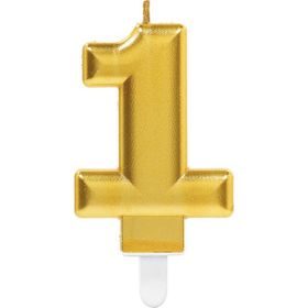 Kikajoy Altın Işıltılı 7 Rakam Mum
