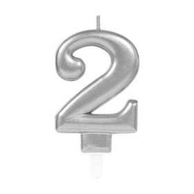 Kikajoy Gümüş Işıltılı 7 Rakam Mum