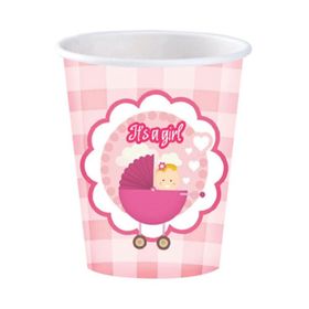 Kikajoy Roll-Up Kız Bebek Baby Shower Karton Bardak
