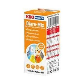 Kiki 25 ml Excellent Diare-Mix Kuş İshal Önleyici ve Bağırsak Düzenleyici