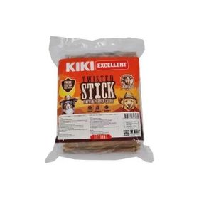 Kiki Excellent Sığır Derisinden Naturel Burgu 100 Adet Çubuk Kemik Köpek Ödülü