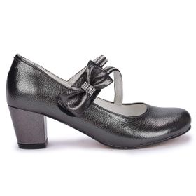 Kiko 750 Platin Vakko 4 cm Topuk Günlük Kız Çocuk Babet