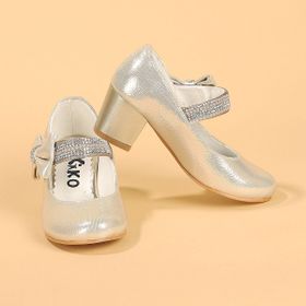 Kiko 752 Altın Vakko 4 cm Topuk Günlük Kız Çocuk Babet