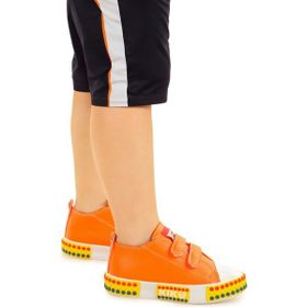 Kiko Kids Kach Cırtlı Turuncu Erkek Bebek Günlük Spor Ayakkabı