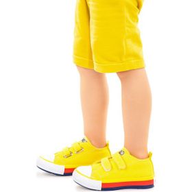 Kiko Kids Linen Cırtlı Keten Açık Sarı Erkek Bebek Spor Ayakkabı