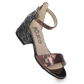 Kiko Kids Sheila Ayna Çam Günlük Kız Çocuk 3 cm Topuklu Sandalet Abiye Ayakkabı