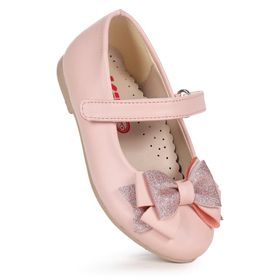 Kiko Kids Silvery Cilt Cırtlı Kum Sim Fiyonklu Kız Çocuk Babet Ayakkabı