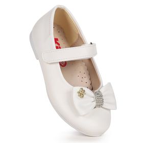 Kiko Kids Withbow Cilt Cırtlı Fiyonklu Kız Çocuk Babet Ayakkabı