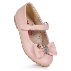 Kiko Kids Withbow Cilt Cırtlı Fiyonklu Kız Çocuk Babet Ayakkabı