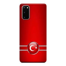Kılıf Merkezi 106 Samsung Galaxy S20 SM-G980F Türk Bayrağı Baskılı Silikon Kılıf
