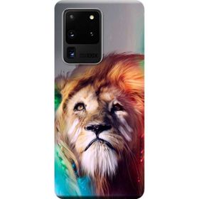 Kılıf Merkezi 138 Samsung Galaxy S20 Ultra SM-G988B Aslan Kral Baskılı Silikon Kılıf