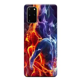 Kılıf Merkezi 150 Samsung Galaxy S20 Plus SM-G985F Alevli Aşk Baskılı Silikon Kılıf