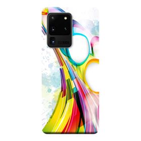 Kılıf Merkezi 156 Samsung Galaxy S20 Ultra SM-G988B Renk Akışı Baskılı Silikon Kılıf