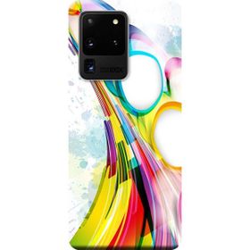 Kılıf Merkezi 156 Samsung Galaxy S20 Ultra SM-G988B Renk Akışı Baskılı Silikon Kılıf
