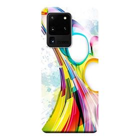 Kılıf Merkezi 156 Samsung Galaxy S20 Ultra SM-G988B Renk Akışı Baskılı Silikon Kılıf