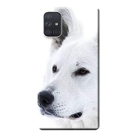 Kılıf Merkezi 169 Samsung Galaxy A71 SM-A715F Beyaz Kurt Baskılı Silikon Kılıf