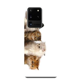 Kılıf Merkezi 195 Samsung Galaxy S20 Ultra SM-G988B Yavru Kediler Baskılı Silikon Kılıf