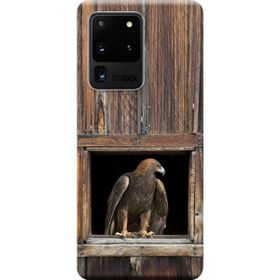 Kılıf Merkezi 198 Samsung Galaxy S20 Ultra SM-G988B Kartal Baskılı Silikon Kılıf