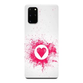 Kılıf Merkezi 226 Samsung Galaxy S20 Plus SM-G985F Kalp Baskılı Silikon Kılıf