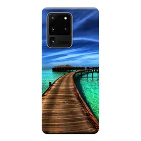 Kılıf Merkezi 263 Samsung Galaxy S20 Ultra SM-G988B Deniz-İskele Baskılı Silikon Kılıf