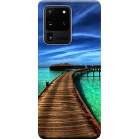 Kılıf Merkezi 263 Samsung Galaxy S20 Ultra SM-G988B Deniz-İskele Baskılı Silikon Kılıf