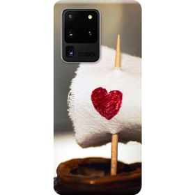 Kılıf Merkezi 301 Samsung Galaxy S20 Ultra SM-G988B Kalp Baskılı Silikon Kılıf