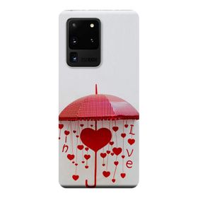 Kılıf Merkezi 304 Samsung Galaxy S20 Ultra SM-G988B Şemsiye Baskılı Silikon Kılıf