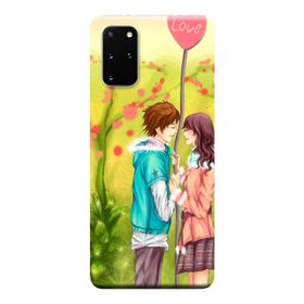 Kılıf Merkezi 308 Samsung Galaxy S20 Plus SM-G985F Love Anime Baskılı Silikon Kılıf