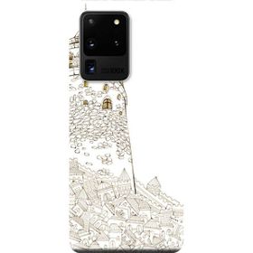 Kılıf Merkezi 310 Samsung Galaxy S20 Ultra SM-G988B Kule Baskılı Silikon Kılıf