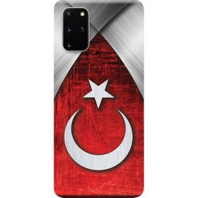 Kılıf Merkezi 378 Samsung Galaxy S20 Plus SM-G985F Türk Bayrağı Baskılı Silikon Kılıf