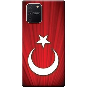 Kılıf Merkezi 382 Samsung Galaxy S10 Lite SM-G770F Türk Bayrağı Baskılı Silikon Kılıf