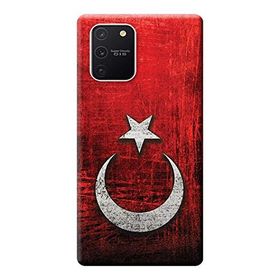 Kılıf Merkezi 383 Samsung Galaxy S10 Lite SM-G770F Türk Bayrağı Baskılı Silikon Kılıf